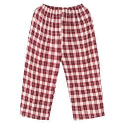 Summer plaid cotton pajamas women's trousers can be worn outside thin large size 200 pounds cotton silk pants home pants zodiac year