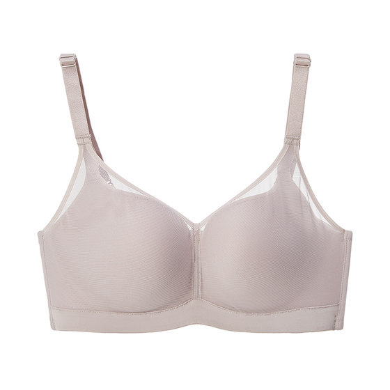 Flower underwear in the water, female no steel ring, small chest gathered chest, simple and comfortable light, light surface, no trace underwriting bra