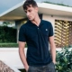 [] Kuegou mùa hè nam tay ngắn Polo áo thời trang thêu cổ áo ve áo thun cotton nam 2527