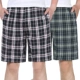 2 quần cotton mùa hè nam rộng kích thước trung niên kẻ sọc năm điểm quần short giản dị đồ ngủ quần lớn