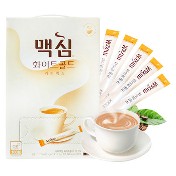 Platinum Maxim Coffee 3-in-1 Korean Platinum Instant Coffee 100 Sticks Gift Box