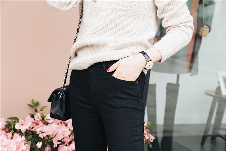 MAS玛氏服饰 推荐 体验价 舒适显瘦显腿长棉质牛仔裤 中高腰百搭