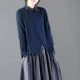 Garden Park Meiyi xuân mới nghệ thuật tươi đôi áo cotton sợi retro retro áo sơ mi màu rắn rắn áo sơ mi nữ sơ mi nữ dài tay đẹp Áo sơ mi
