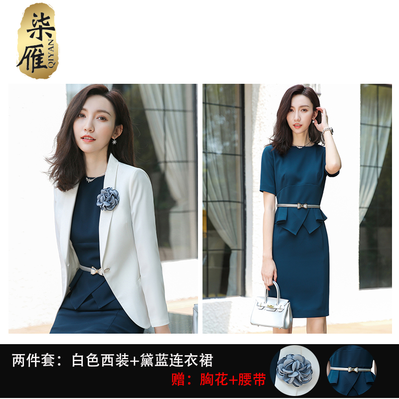 Thời trang Set ăn mặc ăn mặc Beauty Salon Workwear ăn mặc 2020 mùa xuân mới Professional ăn mặc của phụ nữ