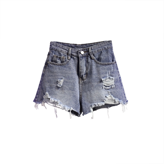 2021 new ripped denim shorts high waist hot pants