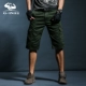 Qingku khuyến mãi 2018 mới nhiều túi nam cắt quần mùa hè mỏng phần mùa hè cotton lỏng quần short Hàn Quốc quần thể thao