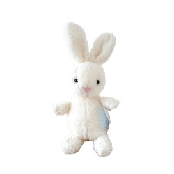 White Rabbit Doll Towel Velvet Baby Rabbit Doll Soft Small Doll Children's Toy Girl Holding Rabbit