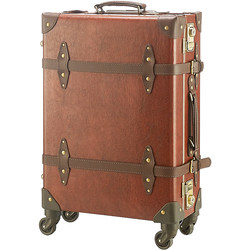 Sarah fac trolley case retro travel suitcase aluminium magnesium alloy luggage suitcase boarding business bag cowhide