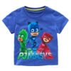 Pajamas hero clothes boys and girls pure cotton summer tops children's short-sleeved T-shirt cartoon masked team children's clothing T-shirt