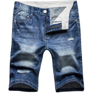 Ripped Summer Loose Straight Casual Denim Shorts