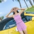 Áo tắm nữ mùa xuân nóng bỏng bảo thủ mỏng bụng thon gọn gợi cảm Hàn Quốc váy một mảnh ngực nhỏ tập hợp đồ bơi cỡ lớn sinh viên - Bộ đồ bơi One Piece đồ bơi liền thân váy Bộ đồ bơi One Piece