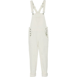 Denim autumn new overalls milky white trousers