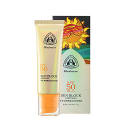 ສົ່ງຟຣີຂອງແທ້ Auzan Mengzan Praise Whitening Protective Sunscreen Lotion 50g Light Breathable Whitening SPF50 ແຈກຟຣີ