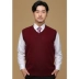 Kaipei cashmere mùa thu phong cách mới áo len cổ chữ V vest nam cashmere dệt kim tinh khiết áo len cashmere áo len đỏ - Cặp đôi áo len Cặp đôi áo len