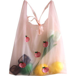 Transparent organza yarn fairy bag summer ins Japanese style ງາມຫາດຊາຍ hand carry shoulder crossbody bag