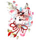 Flower-armed girl Japanese style set with tattoo stickers