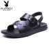 Playboy Sandals Men 2018 Mùa hè Mới Da Hàn Quốc Dép nam Xu hướng Casual Giày hở mũi Beach Sandal