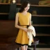 2019 mùa xuân mới cộng với kích thước của phụ nữ mùa xuân và mùa thu váy hai mảnh mùa thu váy hai mảnh dài tay váy dệt kim phù hợp với váy - Sản phẩm HOT Sản phẩm HOT