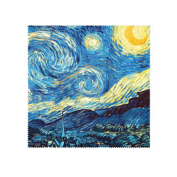Yuanben ການອອກແບບຕົ້ນສະບັບຄົນອັບເດດ: ພິມໂທລະສັບມືຖື Digital Cover Ins Style Glasses Cloth Screen Cleaning Cloth Van Gogh's Starry Night