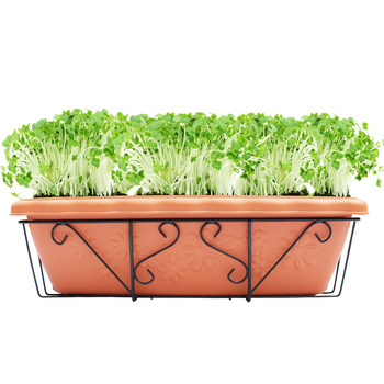 Alice ສີ່ຫລ່ຽມດອກ pot potted European style ທາດເຫຼັກ balcony railing guardrail hanging flower pot stand green plant potted plant