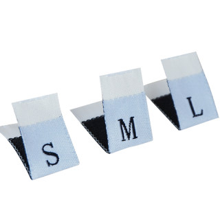 Clothing cloth number label woven label size mark high density