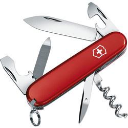 Victorinox Army Knife Original Authentic Swiss Army Knife Counter Genuine Swiss Knife 84mm Athlete Red 0.3803