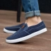 Giày vải denim Giày nam mùa đông thoáng khí Bắc Kinh cũ Giày vải nam một bàn đạp lười giày thủy triều khử mùi giày giày the thao nam  Plimsolls