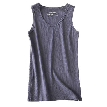 LANNE summer white modal cotton sleeveless vest men's I-shaped waistcoat tight sports casual bottoming T-shirt