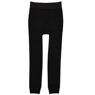 Large size fleece high-waisted slim outer thermal pants