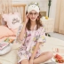 Hanamiya đồ ngủ nữ cotton Disney phim hoạt hình mùa hè Đồ ngủ hai mảnh kimono dịch vụ tại nhà nữ phù hợp với dễ thương - Nam giới Nam giới