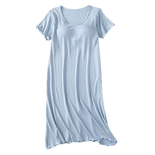 Solid color short-sleeved modal pad-free dress