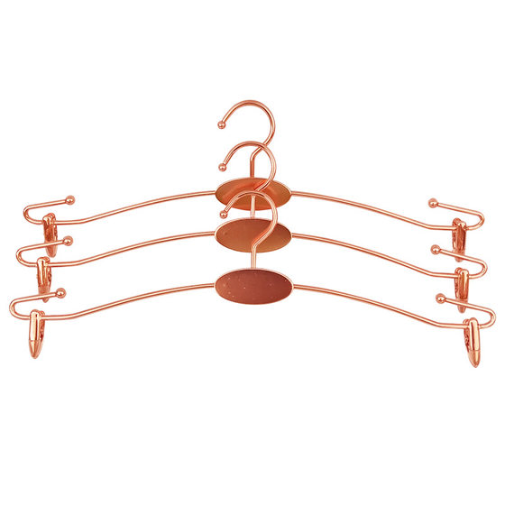 Metal underwear rack rose gold pants clip underwear shop special hanging trousers shelves non -slip display clothes to support the underwipes