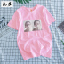 Châu âu và Hoa Kỳ đường phố gió ulzzang cotton ngắn tay bf gió thư lỏng T-Shirt nam giới và phụ nữ các cặp vợ chồng Harajuku nửa tay áo Áo khoác đôi