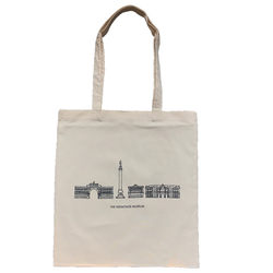 The HermitageMuseum cloth bag shopping bag versatile ins letter building ຖົງຜ້າຜ້າແພທີ່ເປັນມິດກັບສິ່ງແວດລ້ອມ Castle