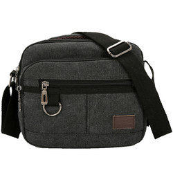 ກະເປົາຜູ້ຊາຍໃຫມ່ Canvas Shoulder Bag Fashion Retro Canvas Crossbody Bag Casual Business Portable Men's Bag