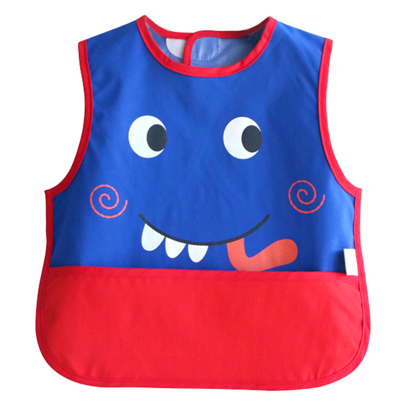 Waterproof sleeveless vest style kindergarten blouse with rice pocket