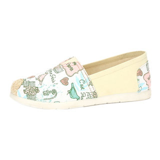 Old Beijing cloth shoes women's 2023 spring new flat-bottomed breathable small canvas slip-on soft-soled single shoes for lazy people to work