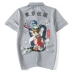 Mùa hè mới thương hiệu Nhật Bản thủy triều thương hiệu ukiyo-ep cotton lỏng trẻ trung áo thun ngắn tay Paul lapel polo nam áo phông nam có cổ Polo