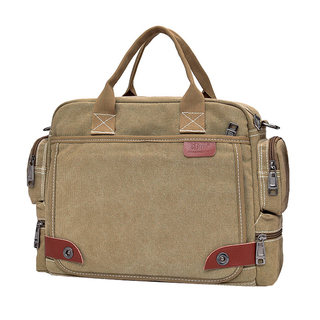 Canvas casual style shoulder briefcase