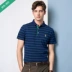 Romon Romon 2018 mùa hè mới tops thanh niên thời trang POLO áo sọc ve áo ngắn tay T-Shirt nam áo polo dài tay Polo