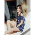 Yi Meishan Đồ bơi Phụ nữ Xiêm Váy che bụng Slim Sinh viên Hàn Quốc Dễ thương Nhỏ tươi Bảo thủ Spa Đồ bơi - Bộ đồ bơi One Piece Bộ đồ bơi One Piece