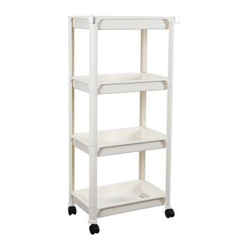 Widened plastic floor-standing toilet kitchen storage rack