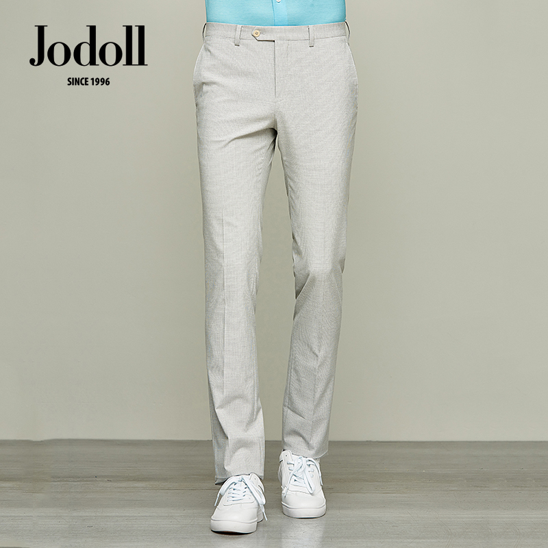 JODOLL Jordon quần phù hợp với quần VERSION KOREAN CỦA MEN SPRING VÀ MÙA HÈ MỎNG Casual KINH DOANH QUẦN TỐI-PRINT EDILEAN.