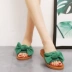Dép nữ thời trang hè 2018 mới hoang dã lưới đỏ cổng chống trượt ulzzang phẳng dép xã hội sandal nữ đế thấp Dép