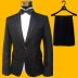 New Slim Suit Suit Thêu Hàn Quốc Đen Cổ áo Hoa tối Màu đen Đỏ Xanh Nam Ca sĩ Siyi tổ chức biểu diễn áo nam Suit phù hợp