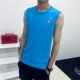 Mùa hè nam vest thể thao rộng kích thước lớn thanh niên thủy triều không tay áo thun nam cotton tròn cổ áo vest - Áo vest cotton áo lông cừu