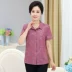 Quần áo bà mẹ già Yabaiwei tải kích thước lớn ngắn tay voan mùa hè Phụ nữ trung niên kích thước lớn phụ nữ vắt sữa - Phụ nữ cao cấp đầm tuổi trung niên Phụ nữ cao cấp