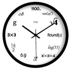 Hanyi Ink Script Creative Simple Fashionable Personalized Mathematical Symbols Living Room Bedroom Silent Wall Clock Quartz Clock Wall Watch