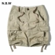 NBW sản phẩm mới quần short nam mùa hè lỏng lẻo năm điểm túi thường màu cotton rắn xu hướng thời trang giới trẻ quần áo thể thao nam