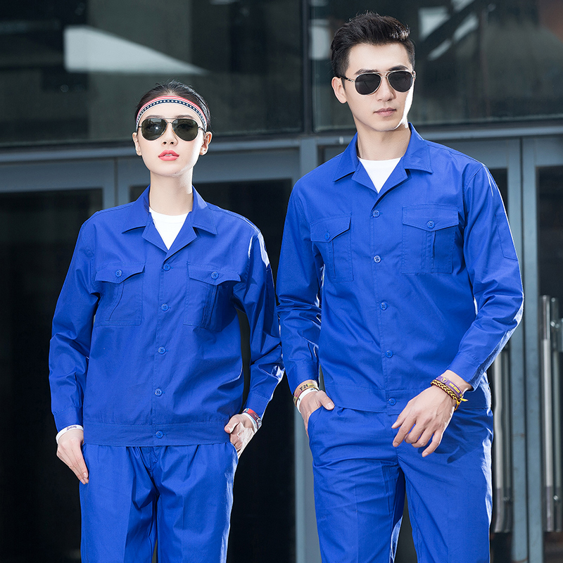 Kỹ thuật quần áo mùa hè workclothes dài sleeveth mỏng nhẹ chạy bằng bông lao động bảo vệ quần áo hàn xưởng quần áo bảo hộ lao động ngoài trời bộ của nam giới